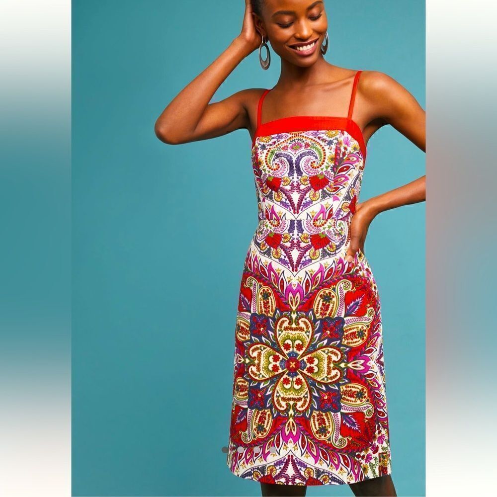 Maeve paisley shift dress